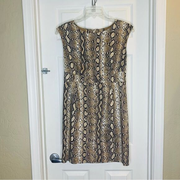 MICHAEL MICHAEL KORS Snakeskin Open Back Dress Size 10 - Picture 3 of 11